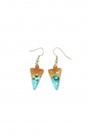 Pointed Triangle Glass Earrings